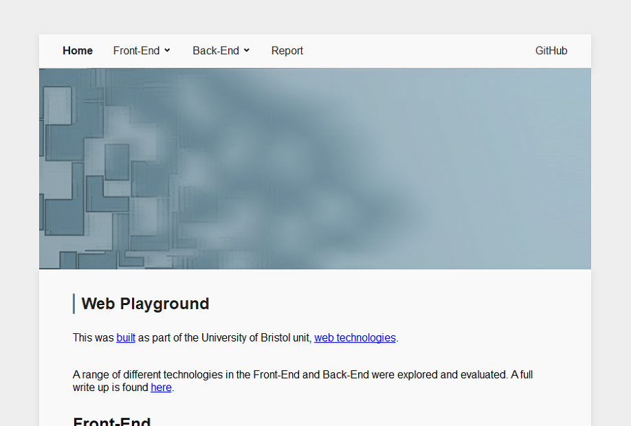 Web Playground